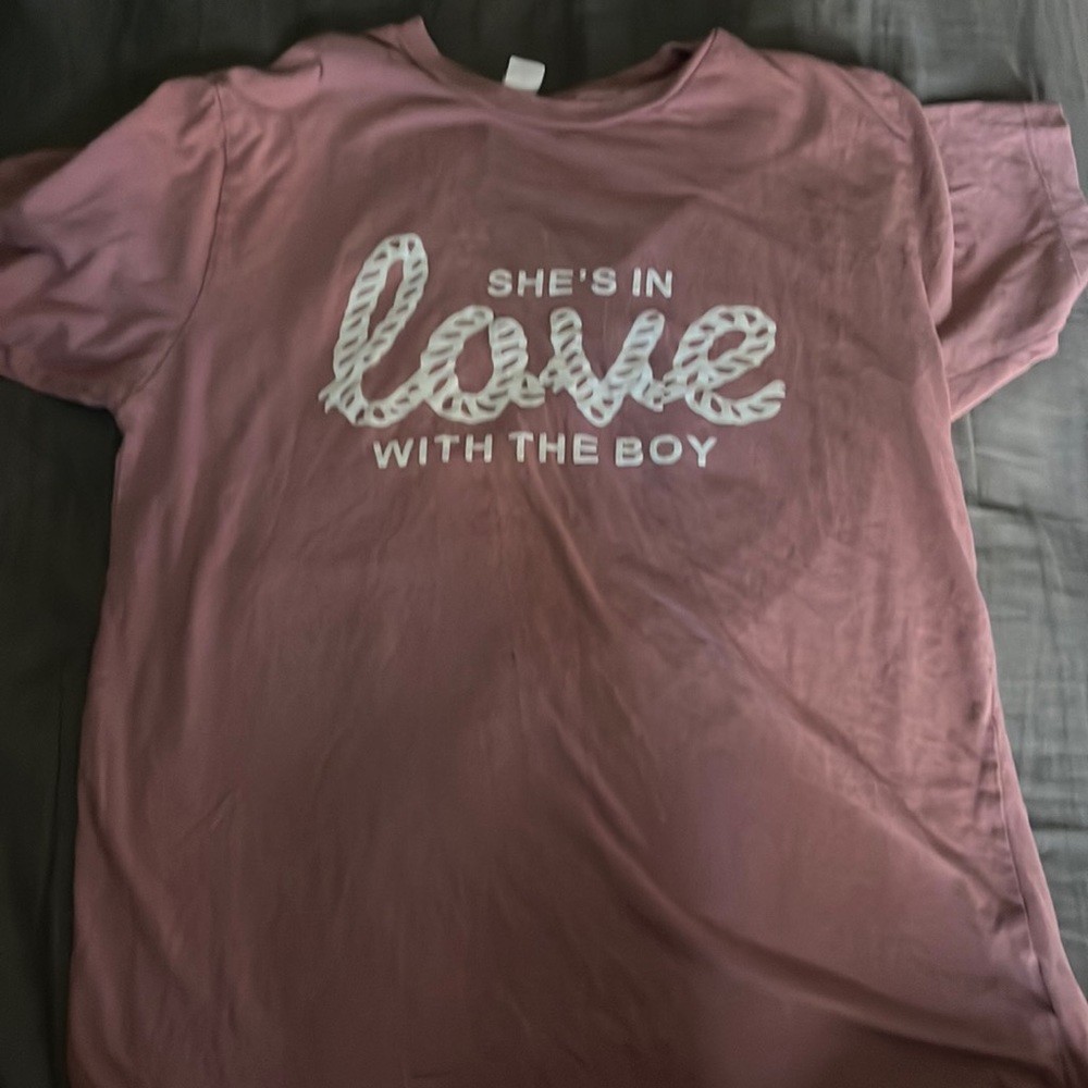 She’s in love with a. Boy tshirt